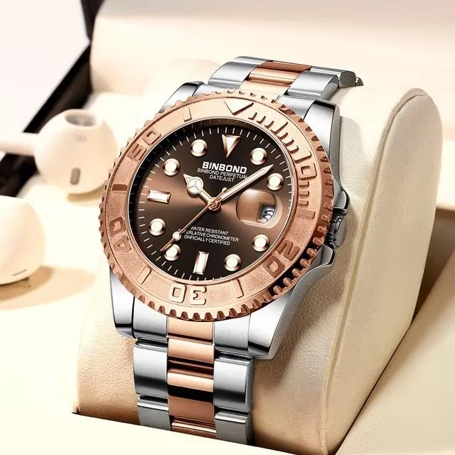 SteelLux Precision Calendar Quartz 50m Waterproof Watch