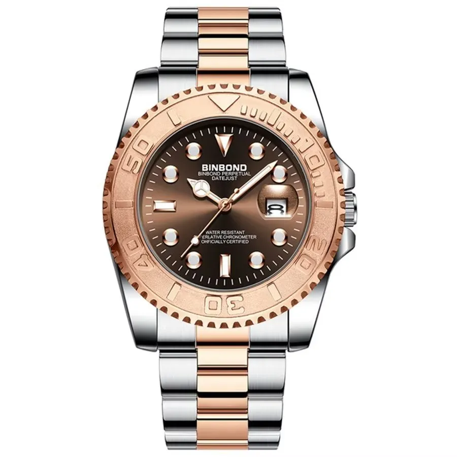 SteelLux Precision Calendar Quartz 50m Waterproof Watch