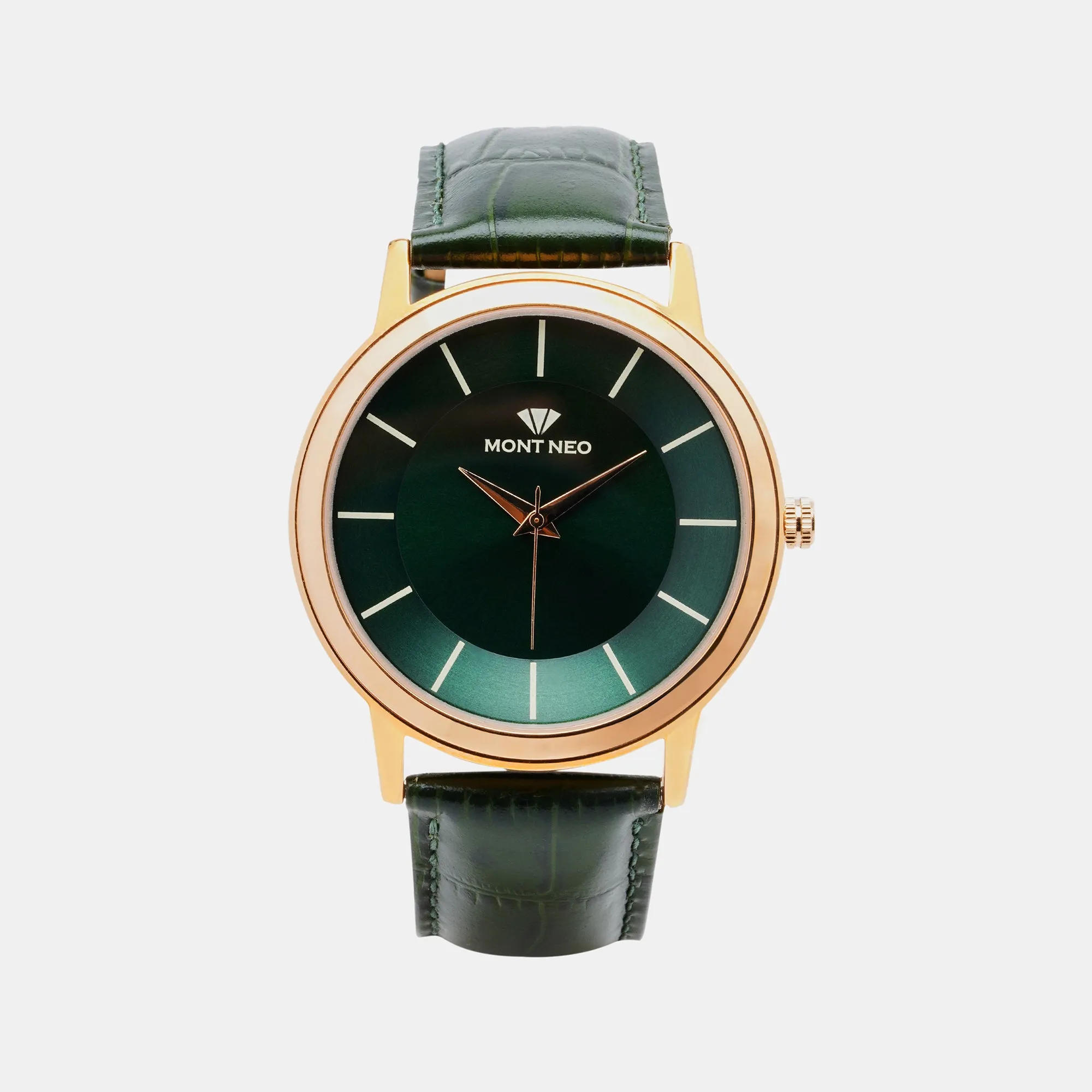 Stylish Green Analog Men Leather Watch 8003T-L3314