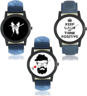 Stylish Watches Combo For Men - Set of 3