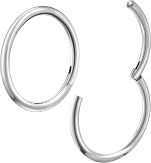 Surgical Steel Nose Rings Hoops Hypoallergenic Piercing Jewelry