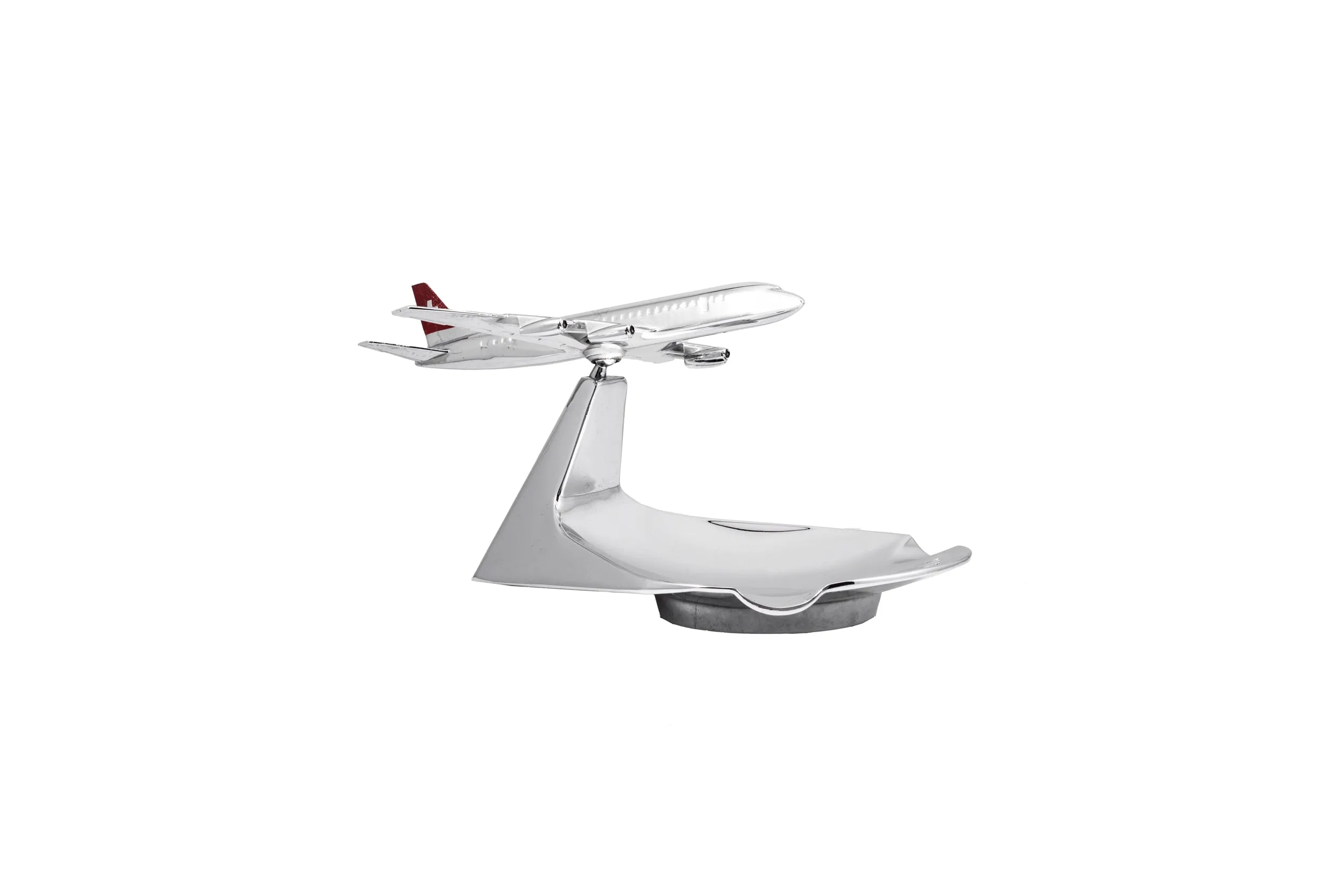 Swiss Air DC-8 Chrome Ashtray