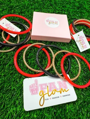 Team Color Set of 5 "Buddhist" Gel Bangle Bracelets