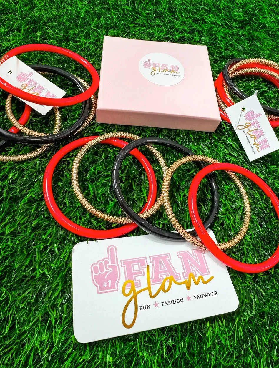 Team Color Set of 5 "Buddhist" Gel Bangle Bracelets