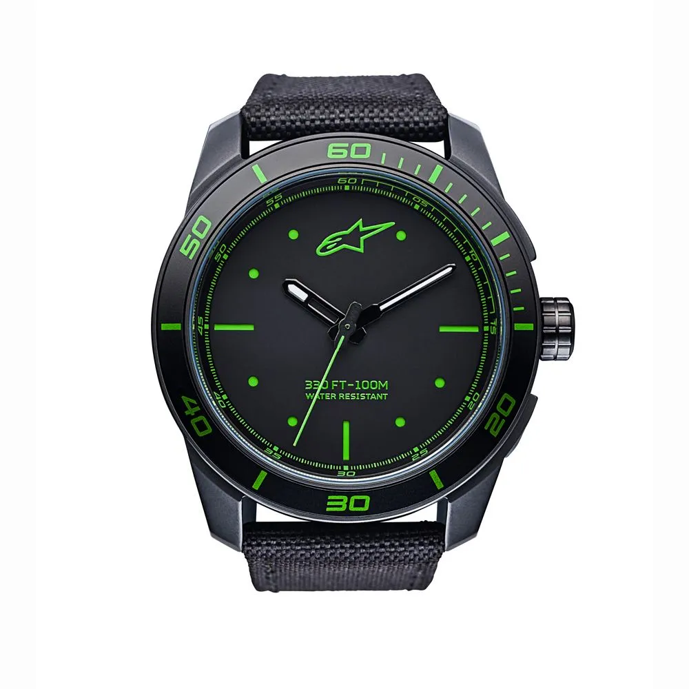 Tech Watch 3H Black-Black/Green