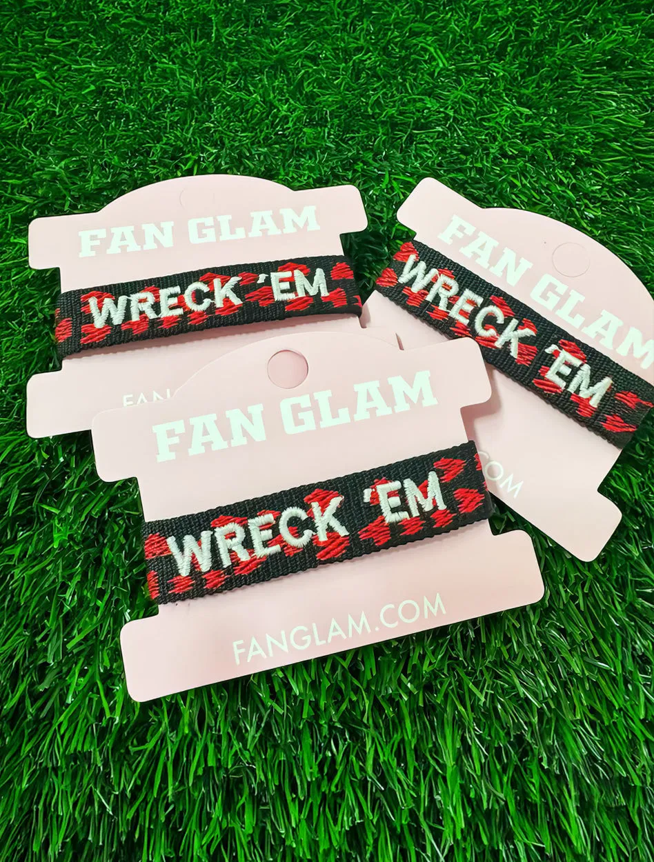 Texas Tech "Wreck 'Em Friendship" Team Color Woven Bracelet