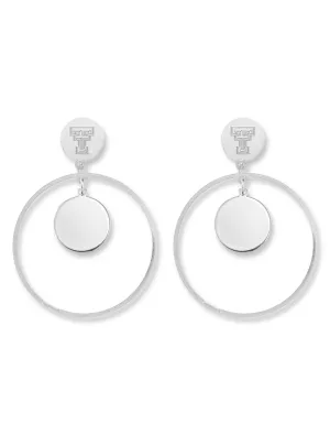 Texas Tech Red Raiders Shelby & Grace "Tibby" Double T Hoop Dangle Earrings