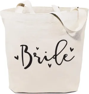 The Cotton & Canvas Co. Wedding, Bridesmaid Gift, Beach, Shopping and Travel Resusable Shoulder Tote and Handbag