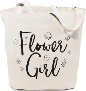 The Cotton & Canvas Co. Wedding, Bridesmaid Gift, Beach, Shopping and Travel Resusable Shoulder Tote and Handbag