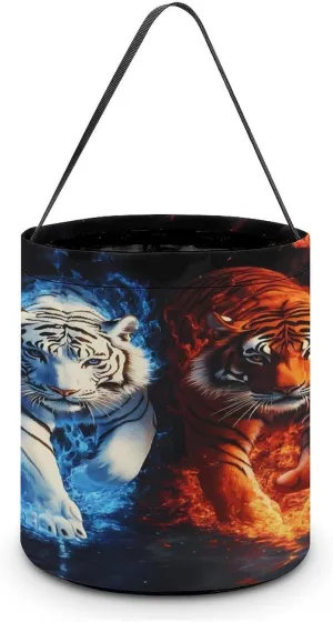 Tiger Halloween Candy Bag Candy Tote Bucket Gift Bags Party Supplies for Women Men