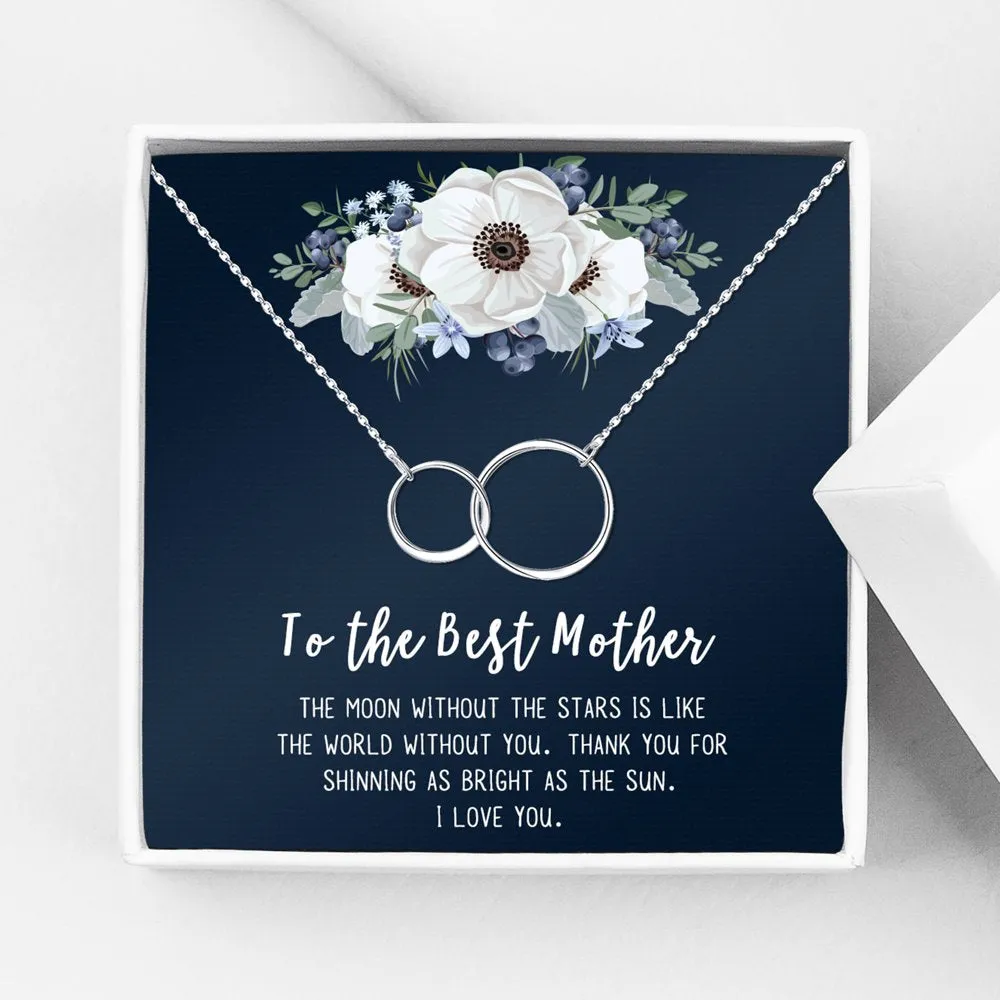 To The Best Mother Mother's Day Gift, Gift for Her, Gift for Her, Mother's Day Jewelry with Card, Card and Necklace Set for Mother's Day, Gift for Mom [Gold Infinity, No-Personalized Card]