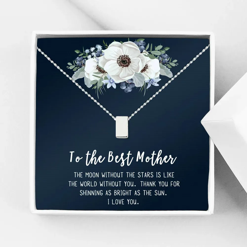 To The Best Mother Mother's Day Gift, Gift for Her, Gift for Her, Mother's Day Jewelry with Card, Card and Necklace Set for Mother's Day, Gift for Mom [Gold Infinity, No-Personalized Card]