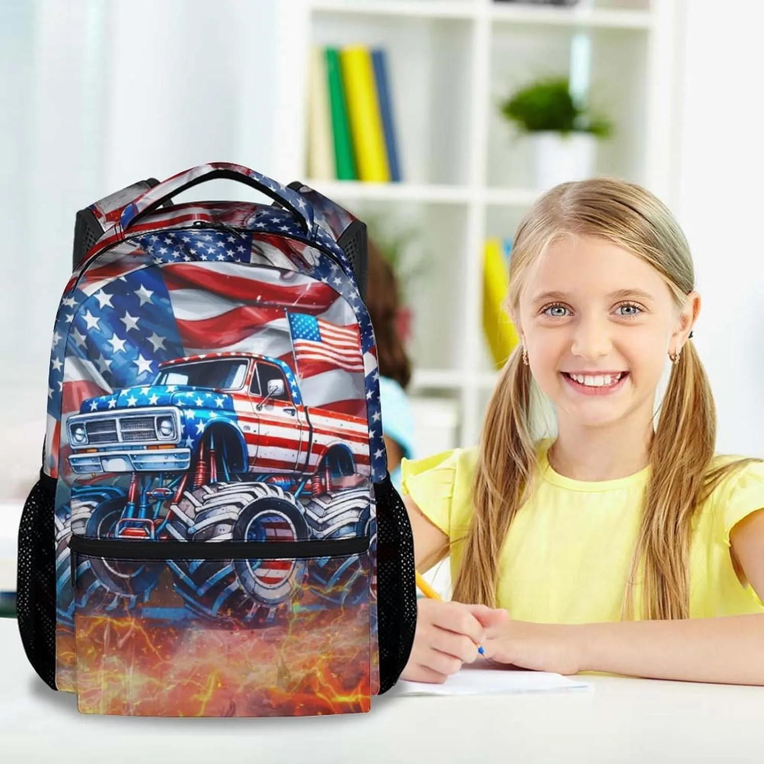 Toddler Truck Backpack for Kids - 17 Inch Large Capacity Kids Backpacks - Toddler School Backpacks for Boys