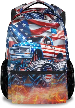 Toddler Truck Backpack for Kids - 17 Inch Large Capacity Kids Backpacks - Toddler School Backpacks for Boys