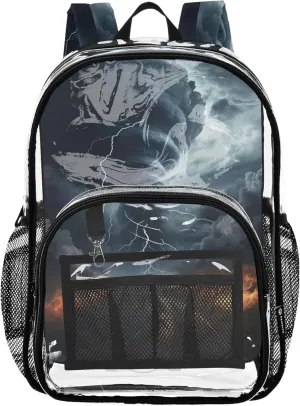 Tornado Road Kids Travel Backpack, Large Clear Bag, Transparent Bag