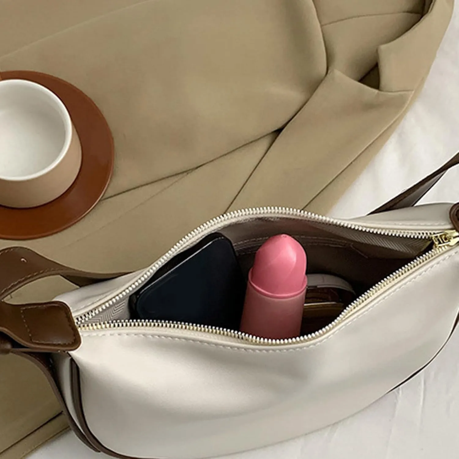 Tote Bag For Women 4 Packet Solid Color Leather Handbags Shoulder Bags Crossbody Hobo Work Bags Travel