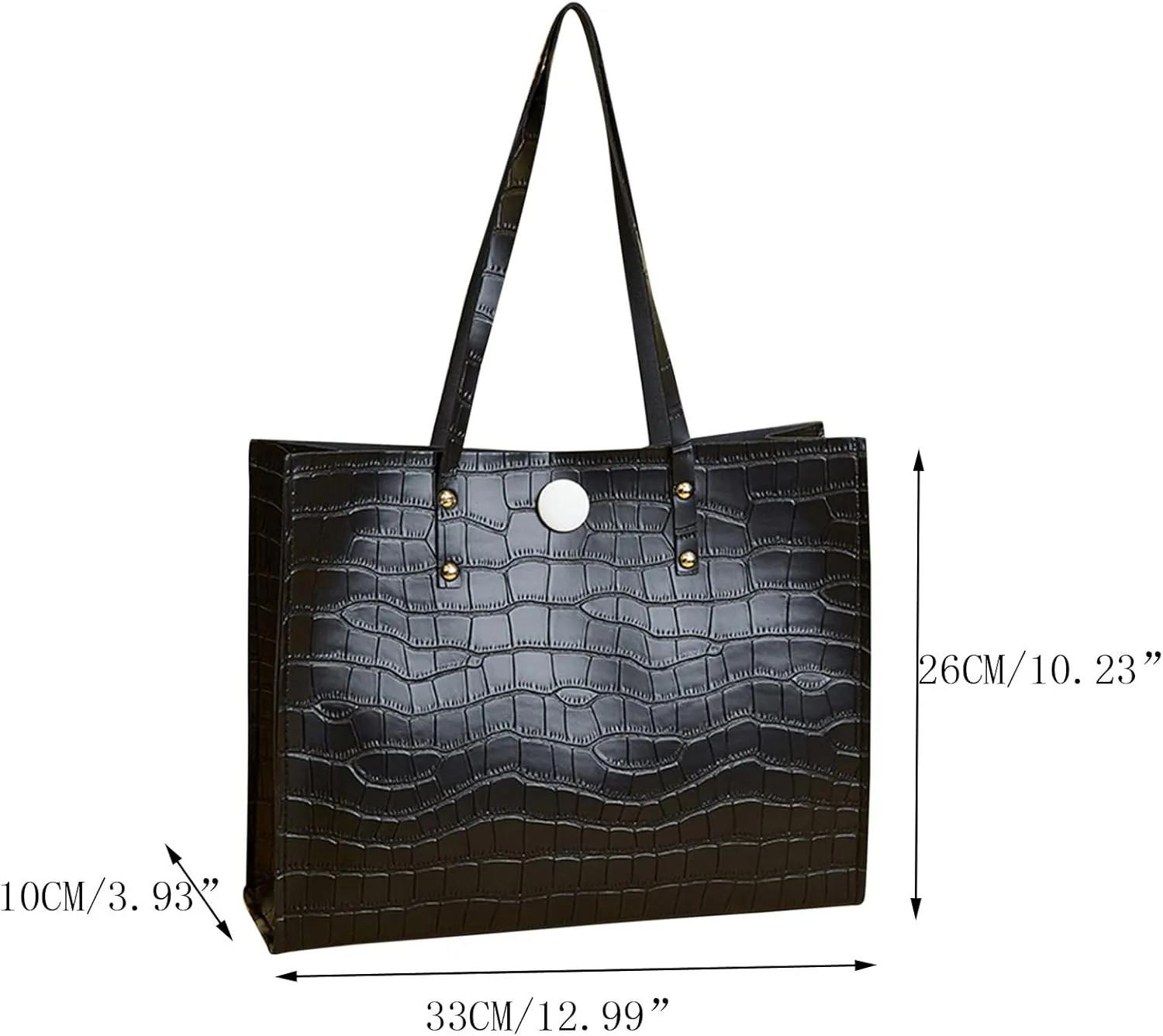 Tote Bag For Women Elegant Leather Solid Color Shoulder Bag Zipper Plus Large Bag Hand Bag For Travel Essential G
