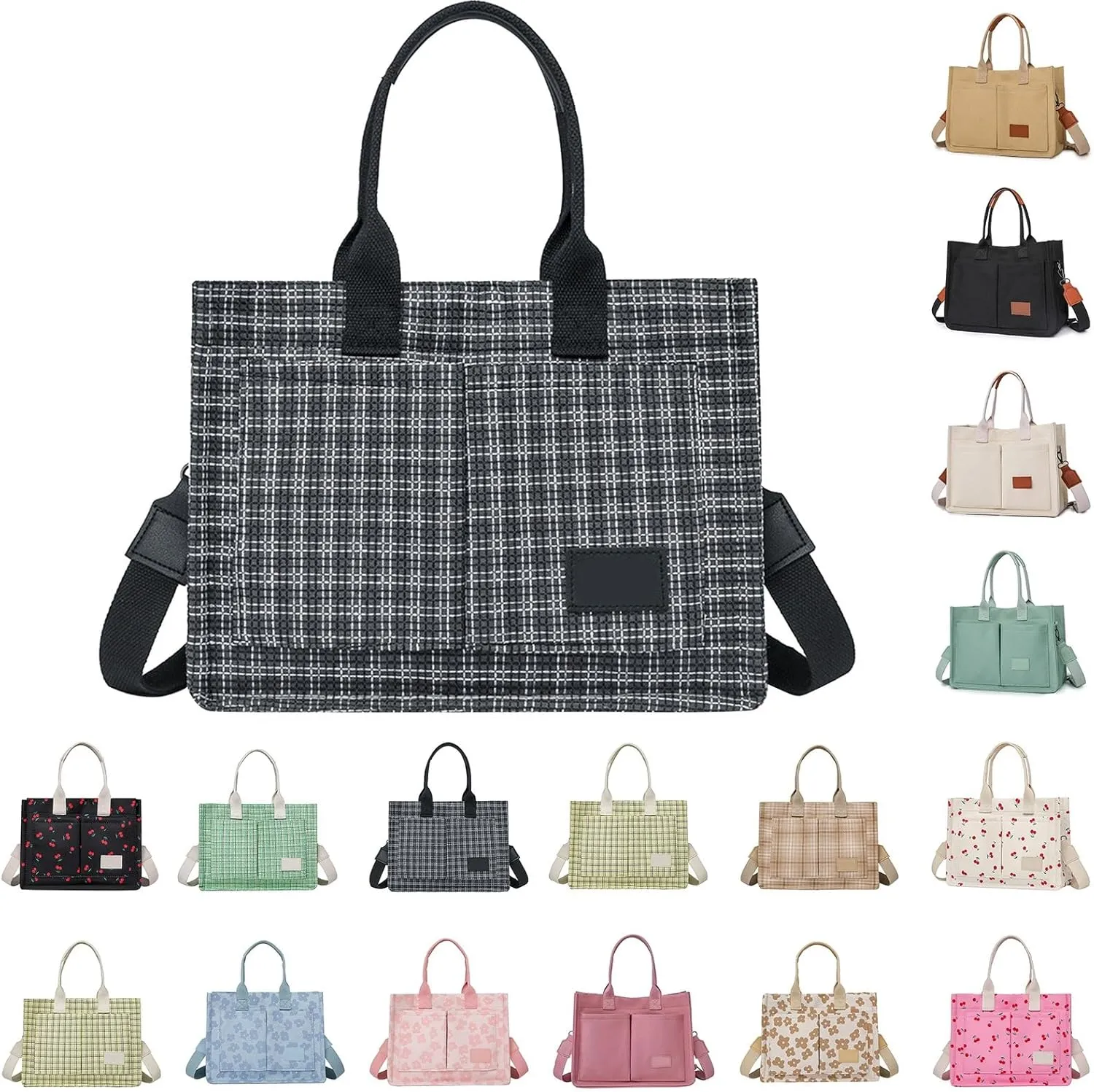 Tote Top Handle Satchel Bags for Women Roomy Multiple Pockets Bag Ladies Crossbody Purse Slouchy Bag for Women