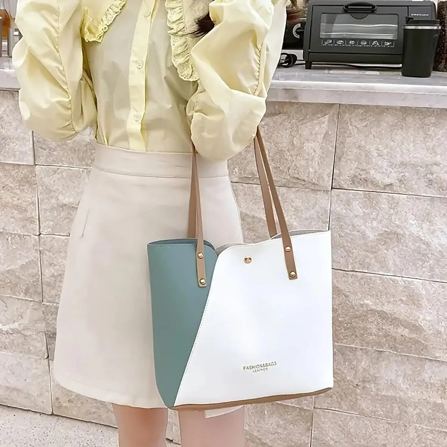 Tote Top Handle Satchel Bags for Women Tote Bags and Wallets Set Shoulder Satchel Handbags Office Bag for Women