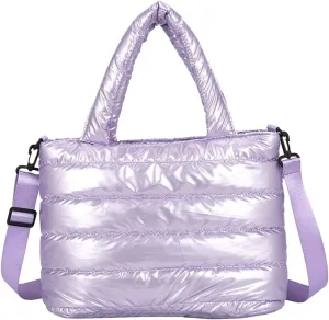 Travel Crossbody Bags for Women Designer Satchel Handbags Top-Handle Purses with Strap Waterproof Versatile Bag(Purple)