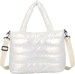 Travel Crossbody Bags for Women Designer Satchel Handbags Top-Handle Purses with Strap Waterproof Versatile Bag(White)