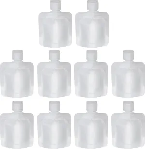 Travel Fluid Makeup Packing Bag Plastic Lotion Stand Up Spout Pouch 30ml Portable Empty Squeeze Pouch 10PCS
