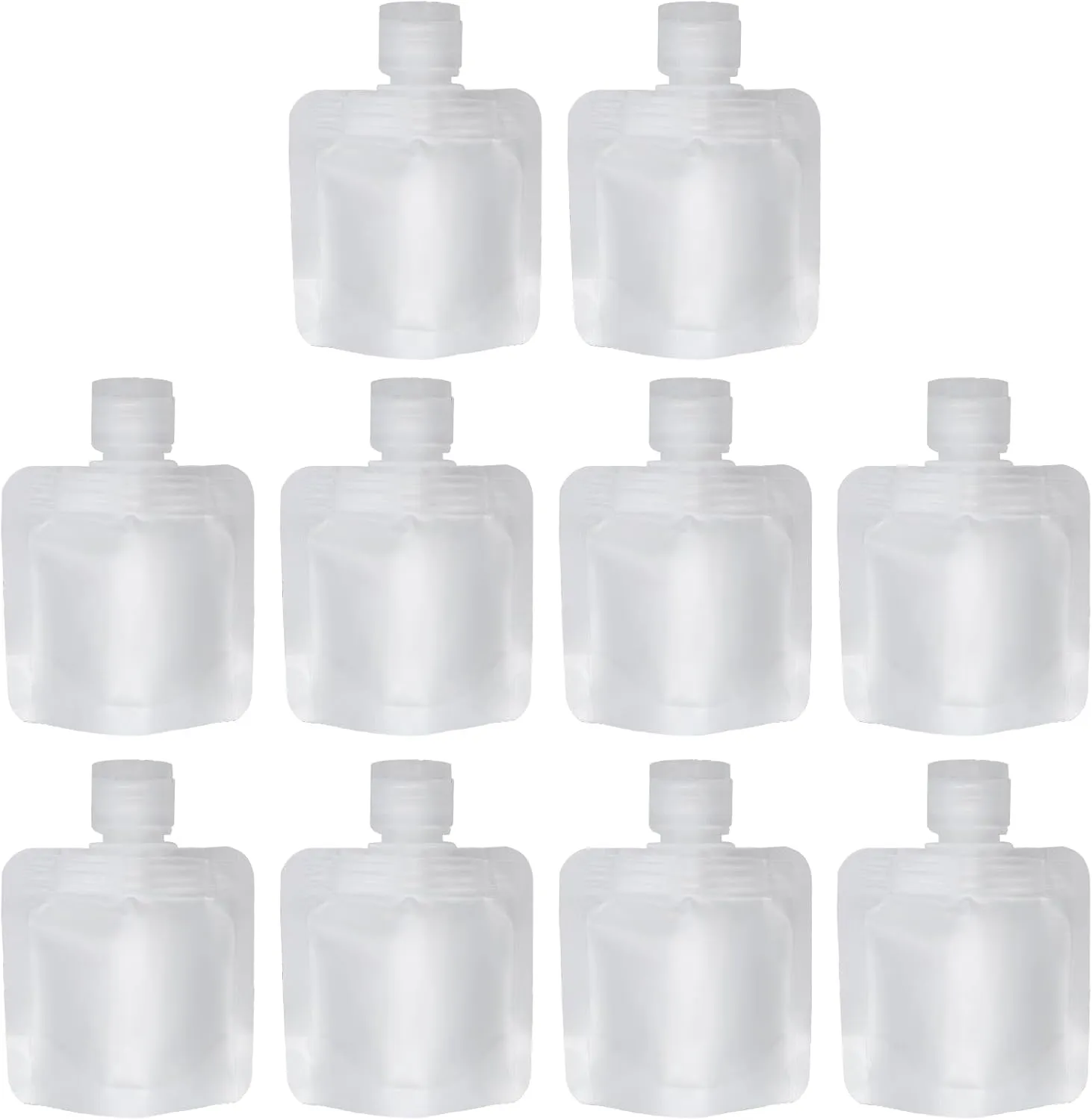 Travel Fluid Makeup Packing Bag Plastic Lotion Stand Up Spout Pouch 30ml Portable Empty Squeeze Pouch 10PCS