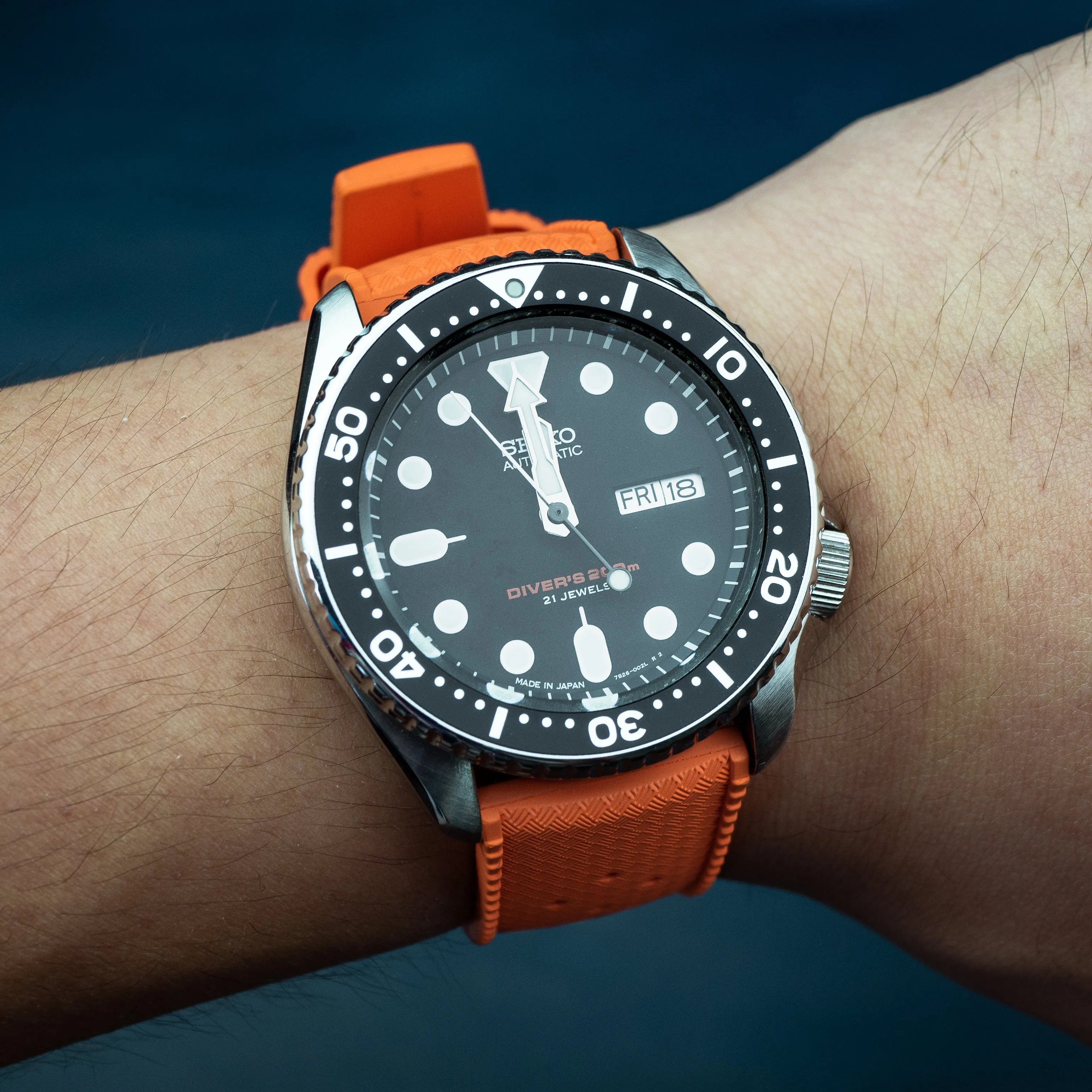 Tropic FKM Rubber Strap in Orange