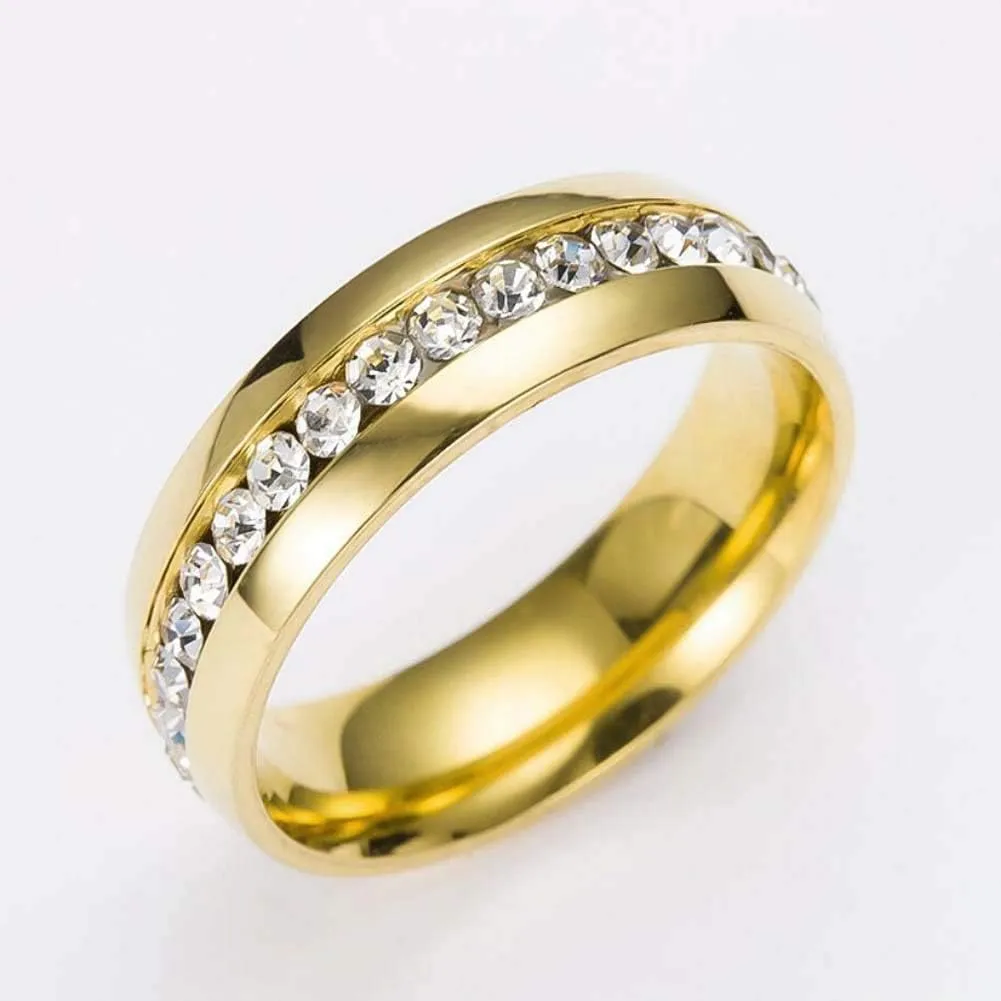 TWO RINGS His Hers Wedding Ring Sets Couples Rings Women's Black Gold Filled White CZ Wedding Engagement Ring Bridal Sets & Men's Titanium Wedding Band