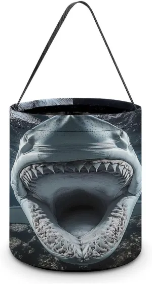 Underwater Ocean Shark Halloween Candy Bag Candy Tote Bucket Gift Bags Party Supplies for Women Men