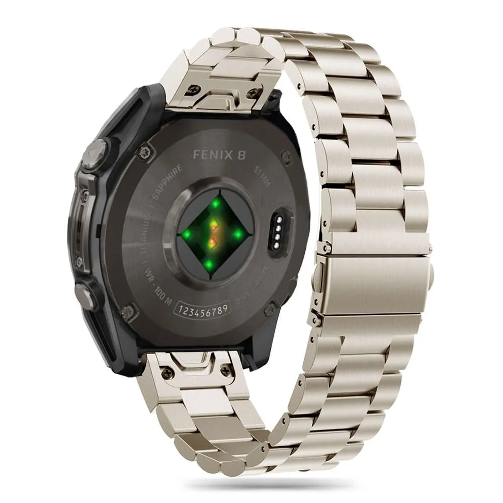 Universal Garmin 22mm QuickFit Rem Tech-Protect Rustfri Stål Rem - Sølv