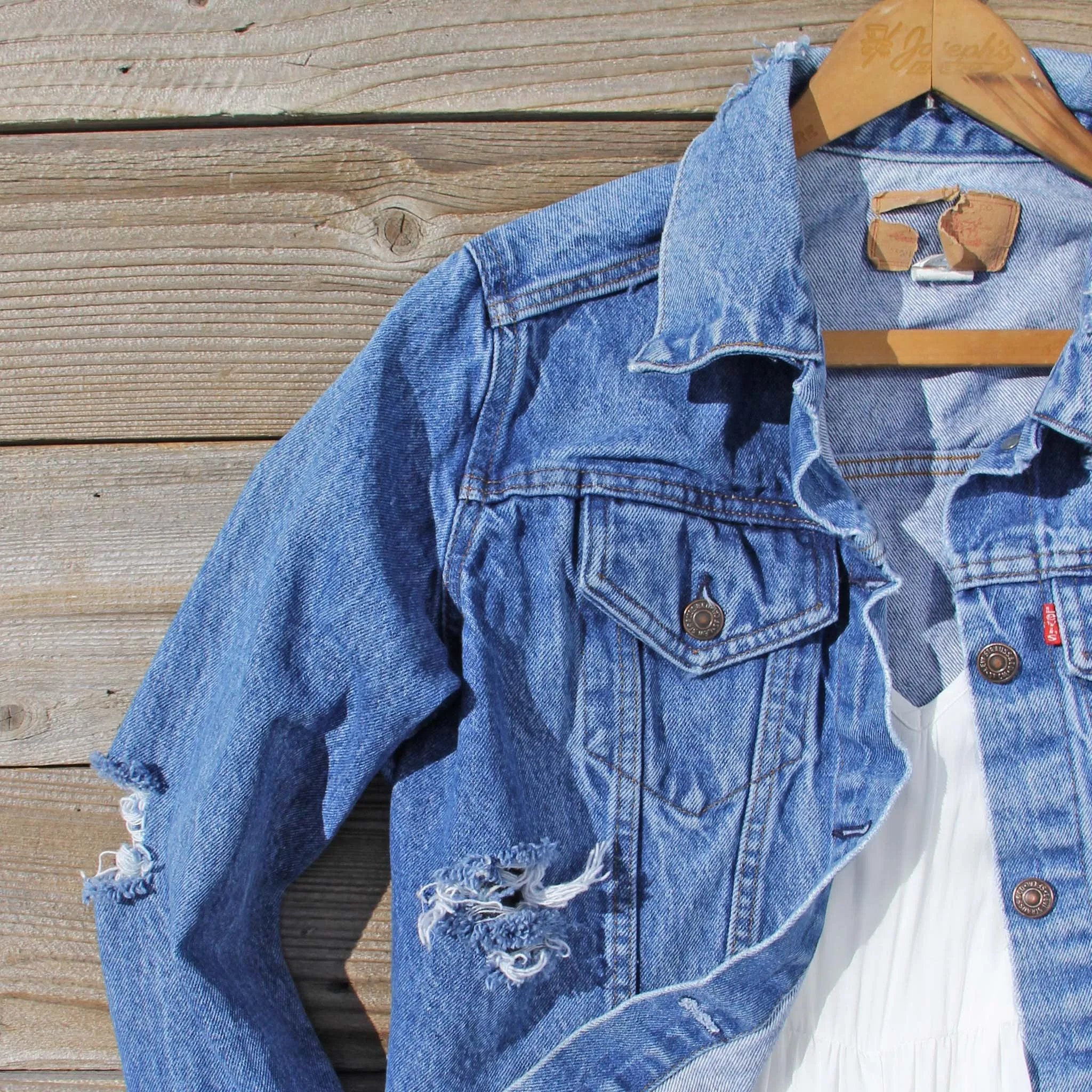Vintage Distressed Jean Jacket
