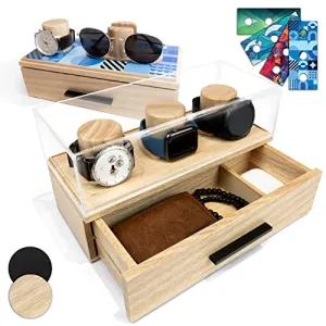 Watch Box Organizer Solid Oak Wood