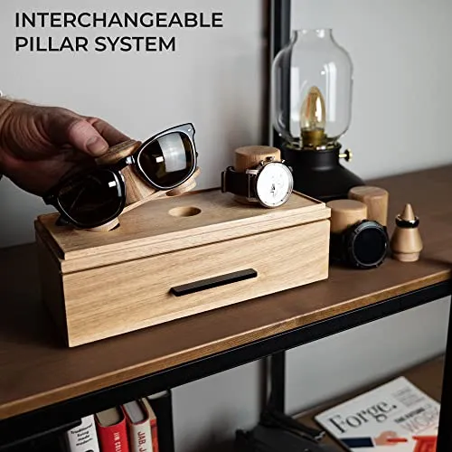 Watch Box Organizer Solid Oak Wood