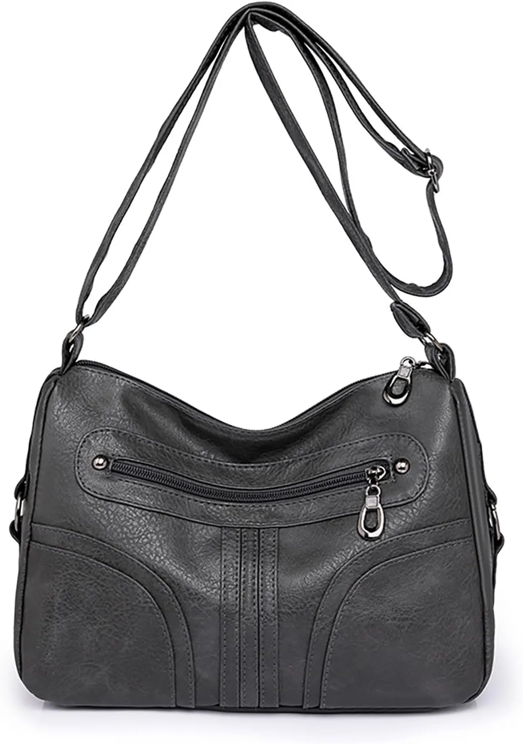 Waterproof Shoulder Bags for Women Crossbody Purses and Handbags Lightweight Pocketbook Small Clear Backpacks(Grey)
