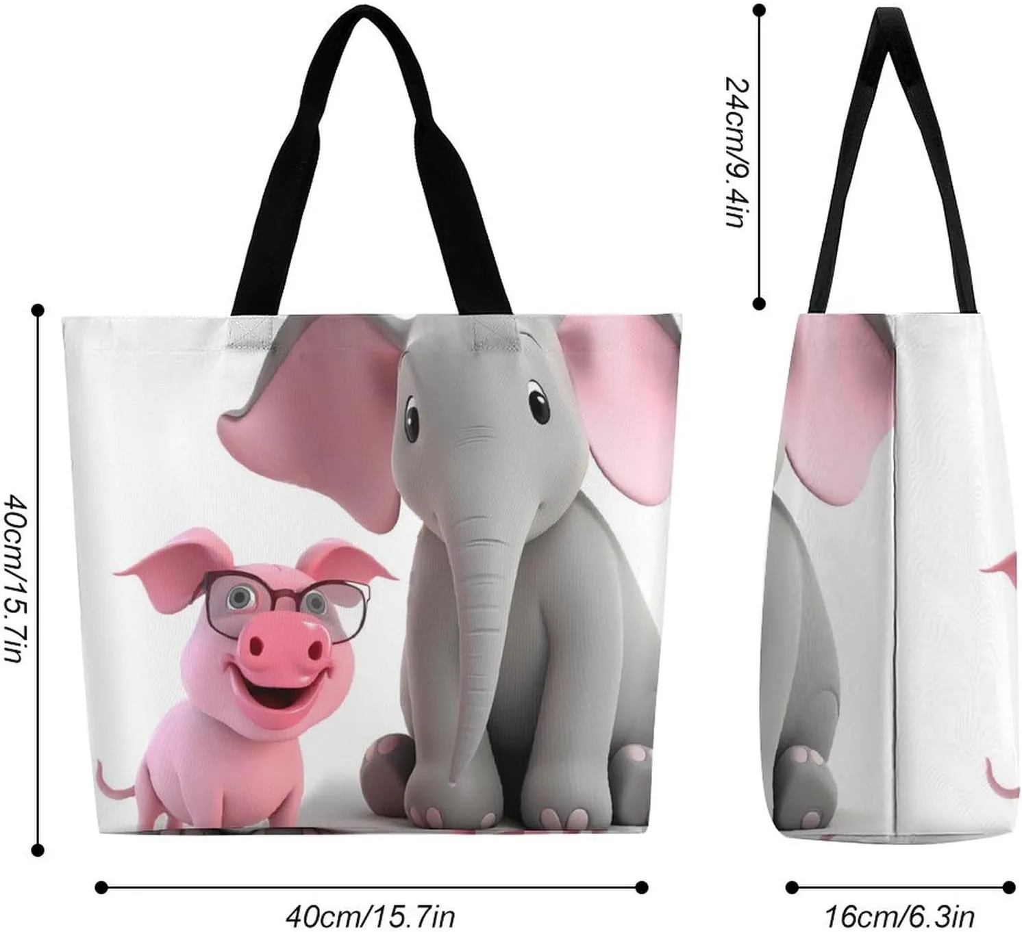 Wildlife Animal Snail Beach Bag Reusable Tote Bag Foldable Grocery Bags Women Shopping Bags for Daily Essentials