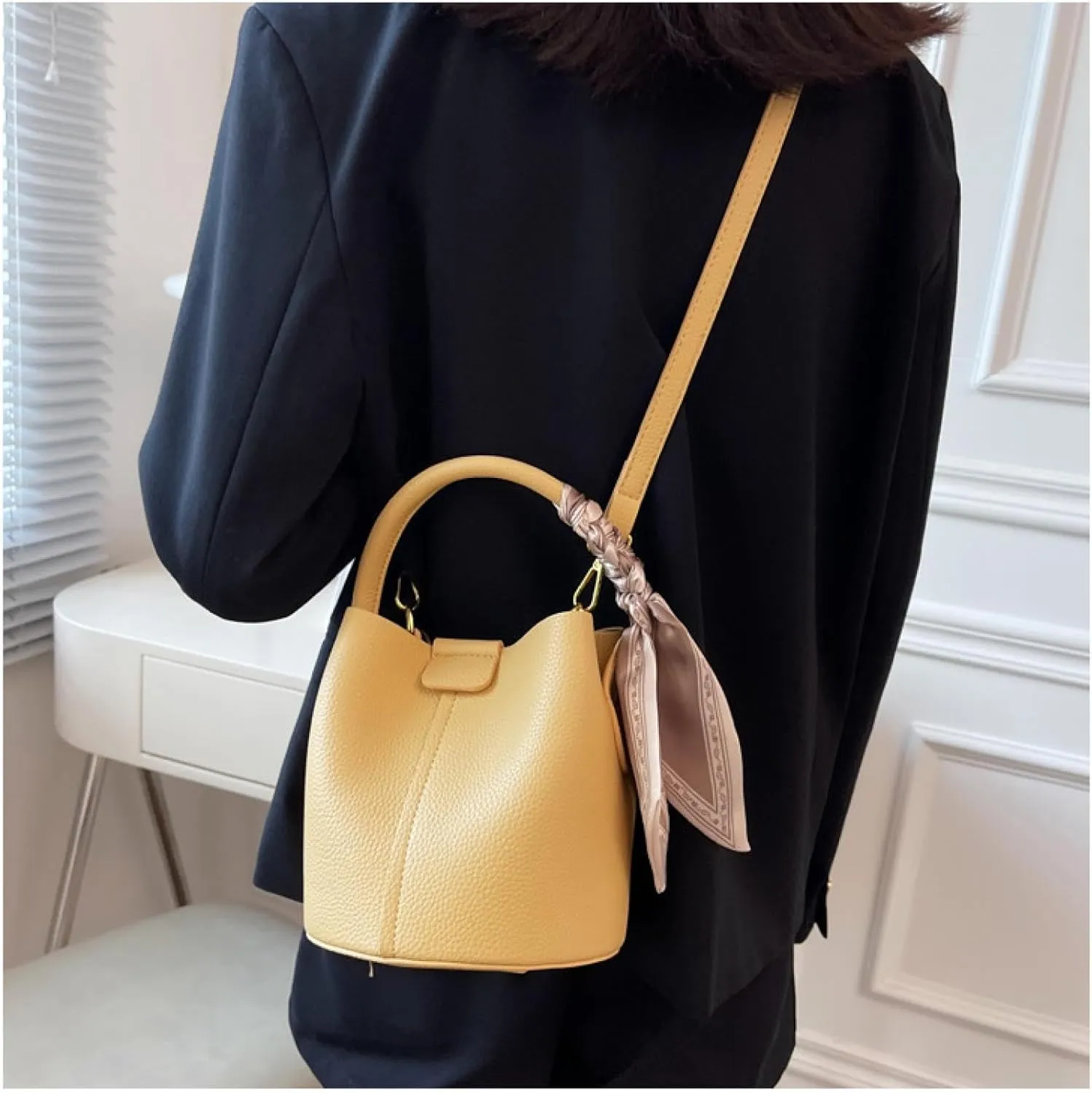 Women's Bags, Crossbody Bags, Fashionable Hand-held Bucket Bags