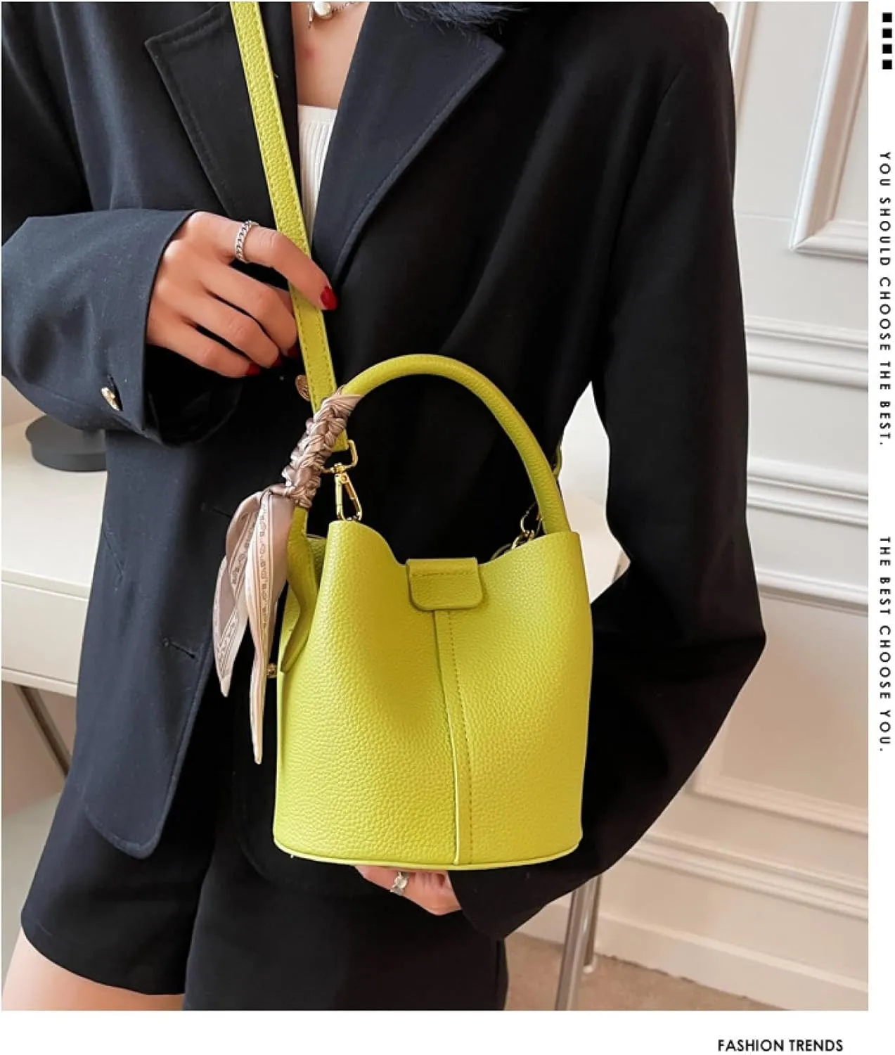 Women's Bags, Crossbody Bags, Fashionable Hand-held Bucket Bags