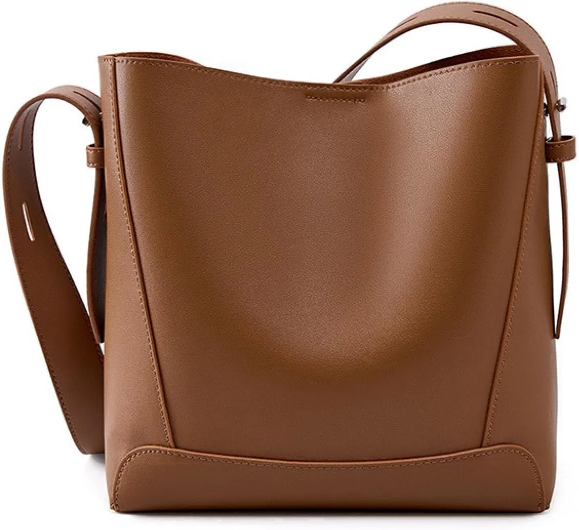 Women's Bags, Crossbody Bags, Leather Shoulder Bags, Large Capacity Commuter Bucket Bags