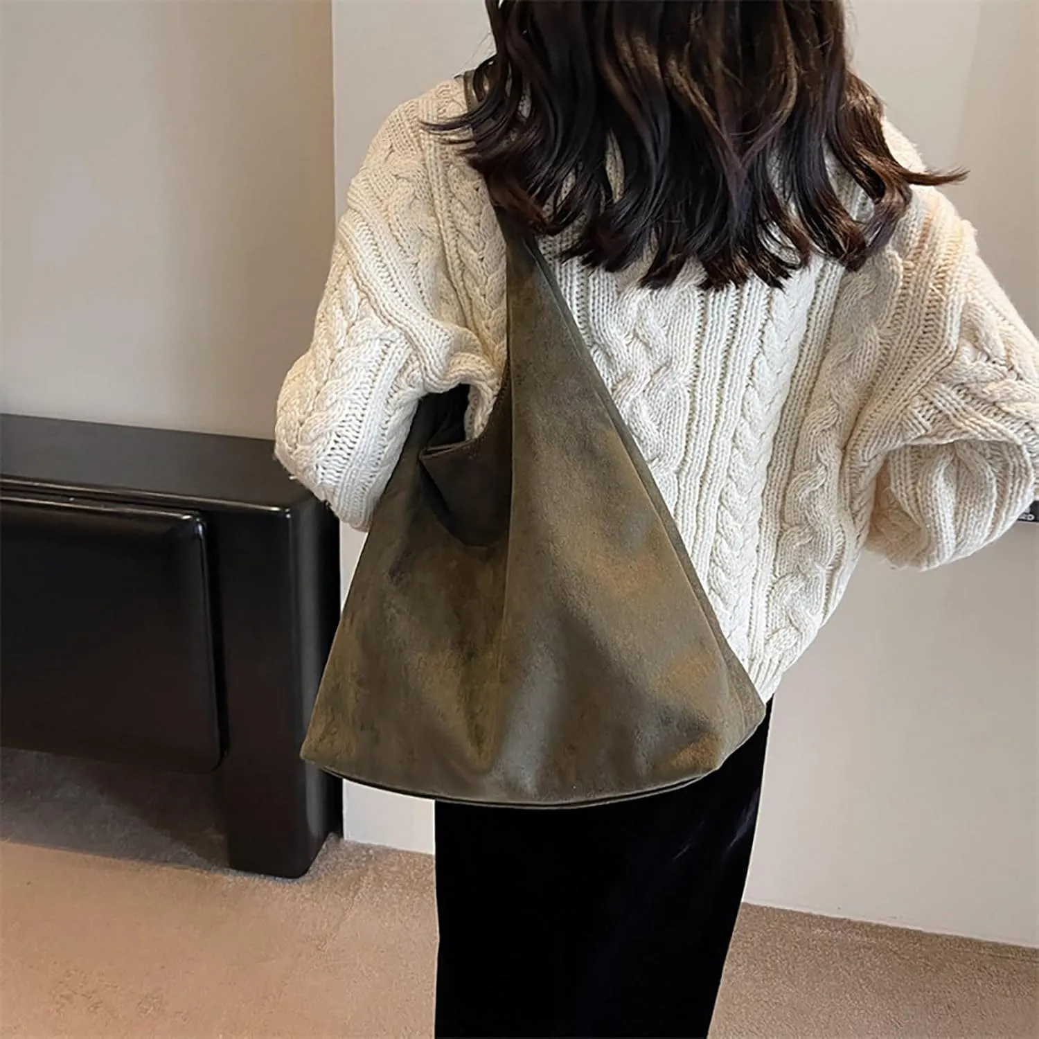 Women's Fashion Handbags Designer Satchel Handbags Top-Handle Purses with Strap Lightweight Daily Work Bag(Green)