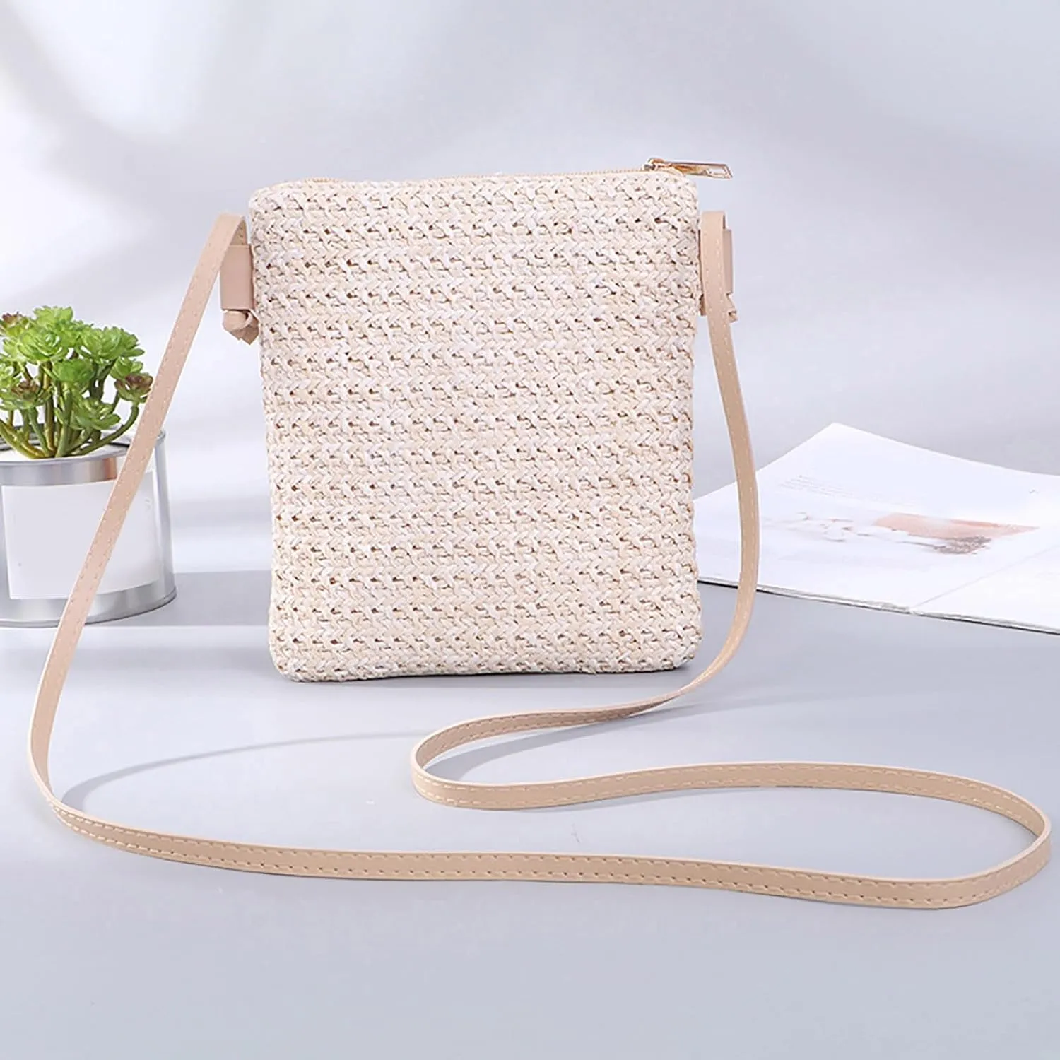 Women's Multi-Pocket Shoulder Bags Waterproof Nylon Crossbody Bags for Woman Trendy Retro Clutch Underarm Purse(B)