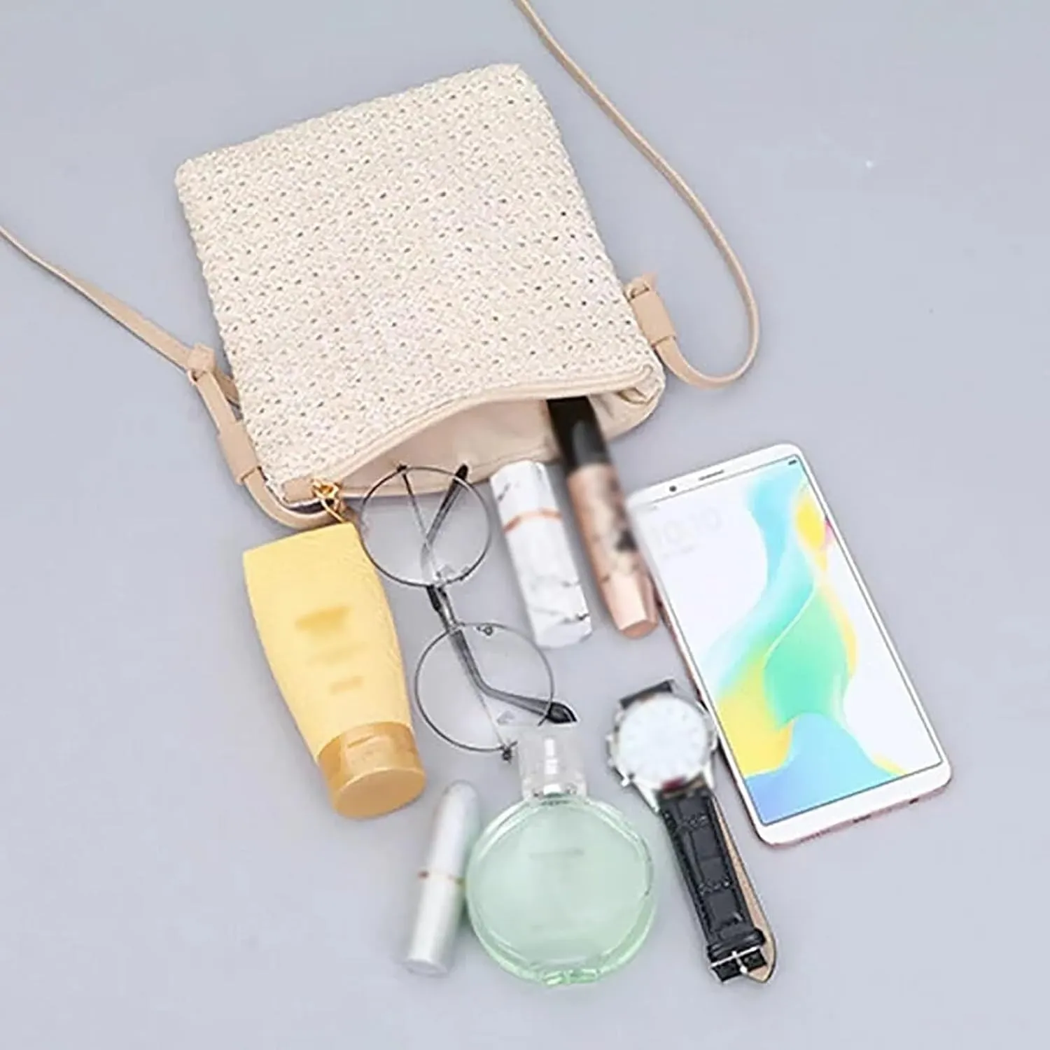 Women's Multi-Pocket Shoulder Bags Waterproof Nylon Crossbody Bags for Woman Trendy Retro Clutch Underarm Purse(B)