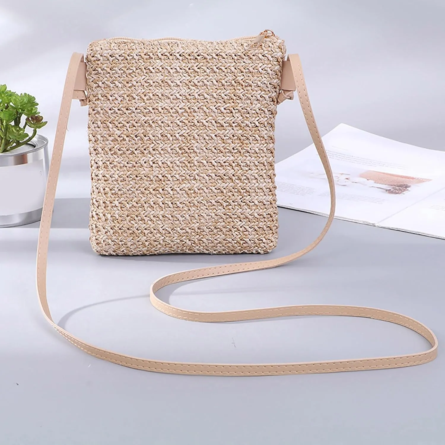 Women's Multi-Pocket Shoulder Bags Waterproof Nylon Crossbody Bags for Woman Trendy Retro Clutch Underarm Purse(D)