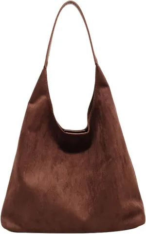 Women's Purses and Handbags Women's Crescent Shoulder Bags with Adjustable Strap Clear Bag for Stadium Events(Brown)