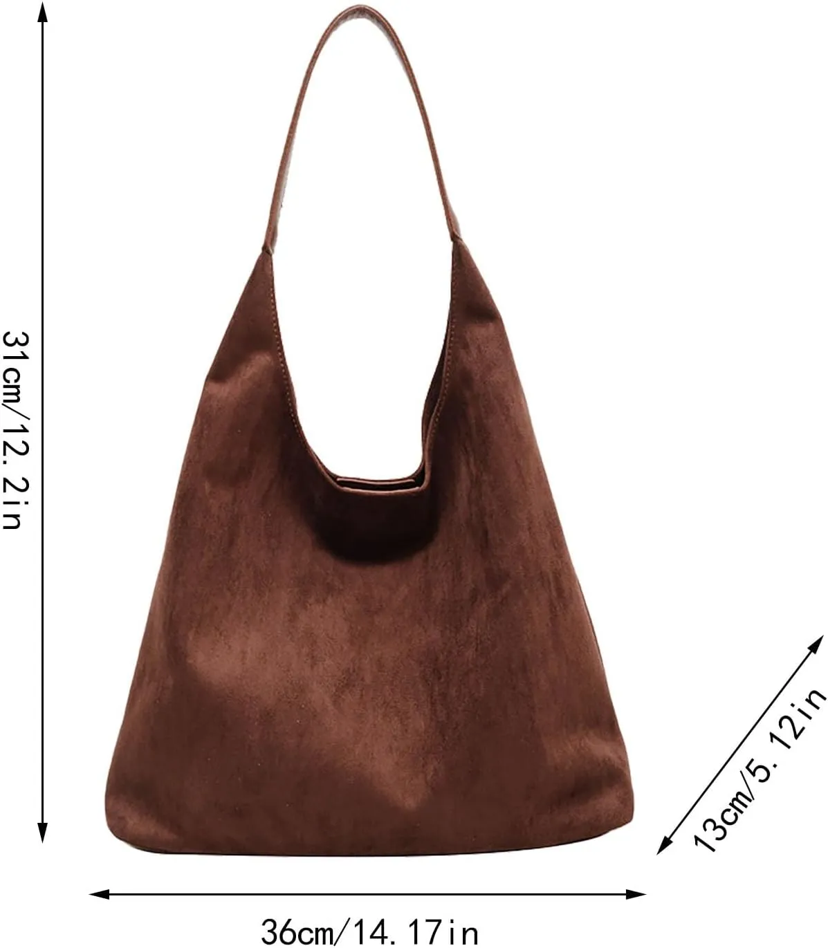 Women's Purses and Handbags Women's Crescent Shoulder Bags with Adjustable Strap Clear Bag for Stadium Events(Coffee)