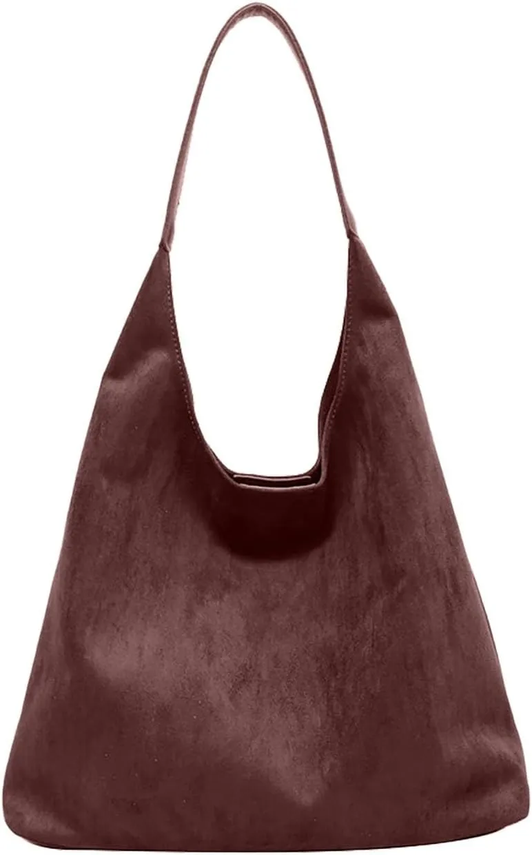Women's Purses and Handbags Women's Crescent Shoulder Bags with Adjustable Strap Clear Bag for Stadium Events(Coffee)