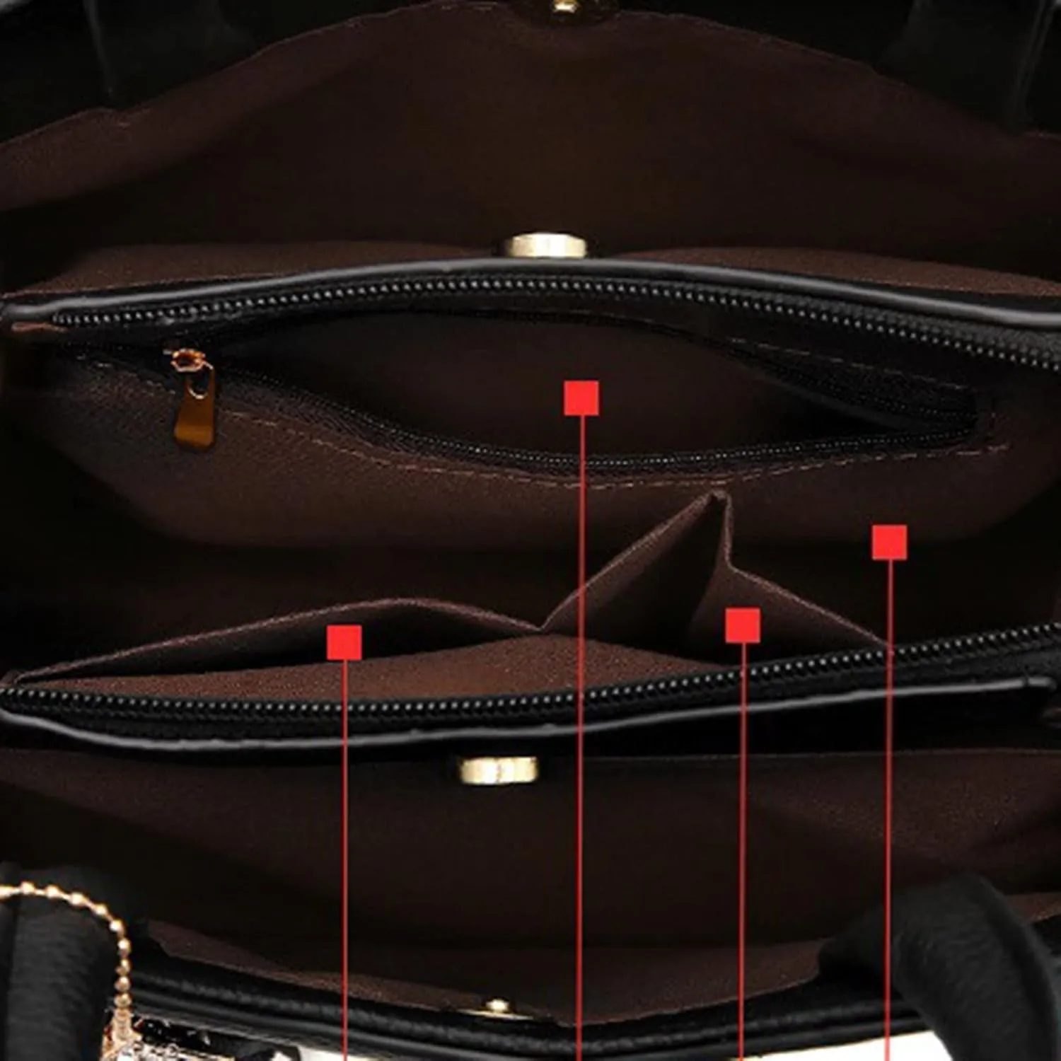 Women's Shoulder Handbags Small Crossbody Bags Classic Double Zip Top Satchel Bags Fashion Bag with Compartments