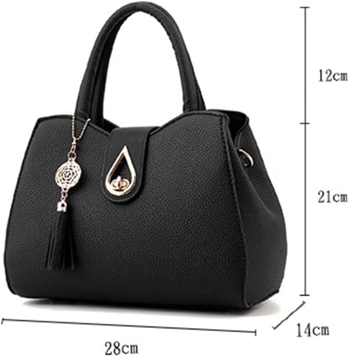 Women's Shoulder Handbags Small Crossbody Bags Classic Double Zip Top Satchel Bags Fashion Bag with Compartments