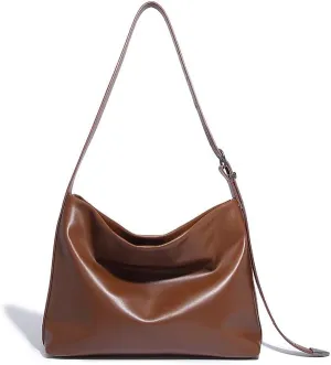Women's Soft Vegan Leather Hobo Shoulder Bags