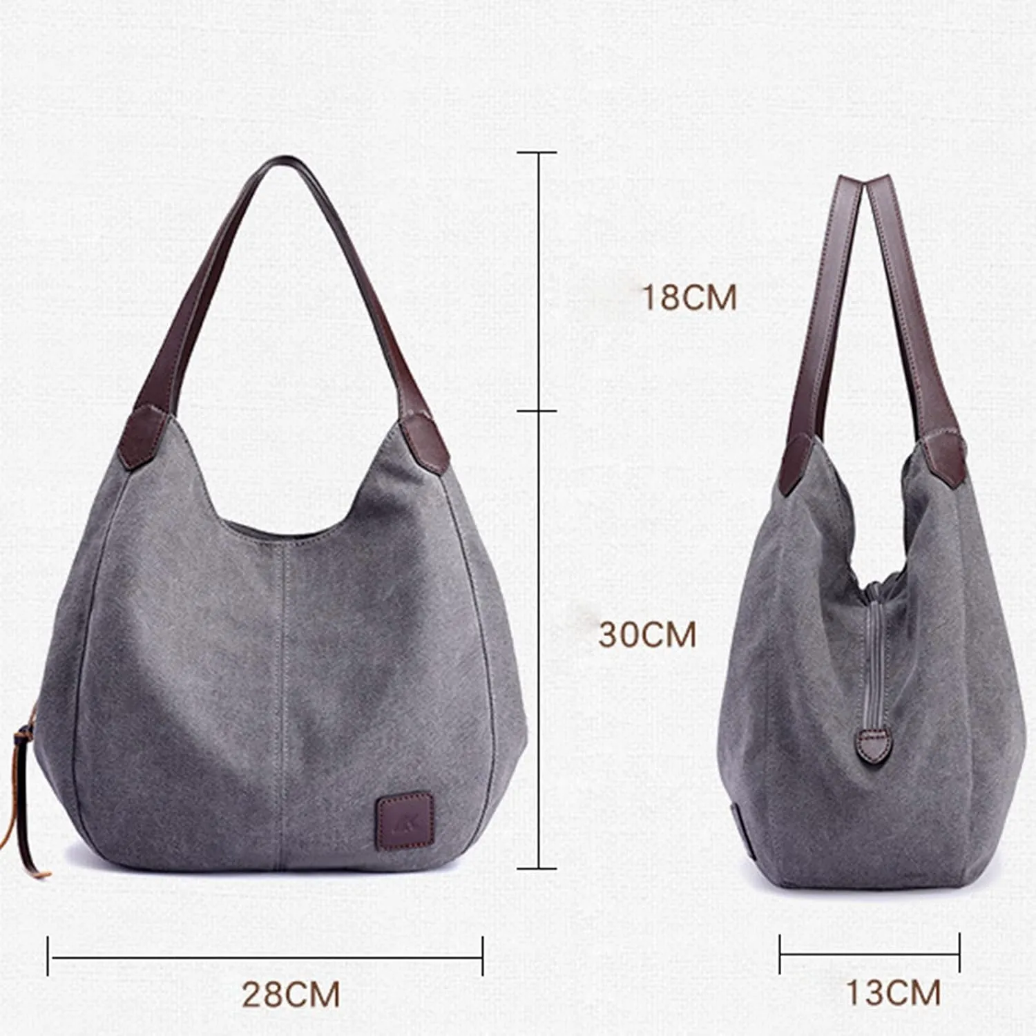 Women's Trendy Tote Bags Cute Hobo Tote Handbags Clutch Purses with Zipper Closure Elegant Sling Bag(Grey)